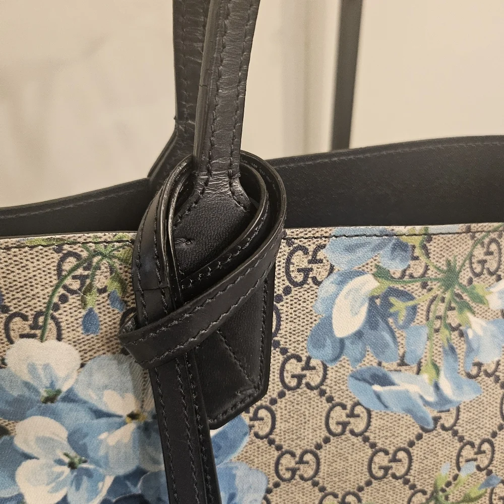 Gucci Bloom Floral Blue Tote Bag - Reversible - Picture 4 of 16
